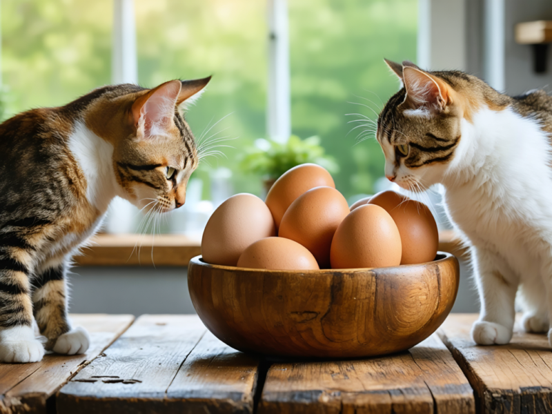 Œufs et chats : un duo sûr pour leur santé ?
