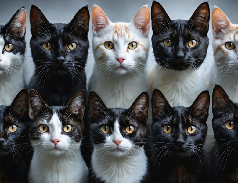 Chat noir et blanc : Portraits, traits distinctifs et races prisées