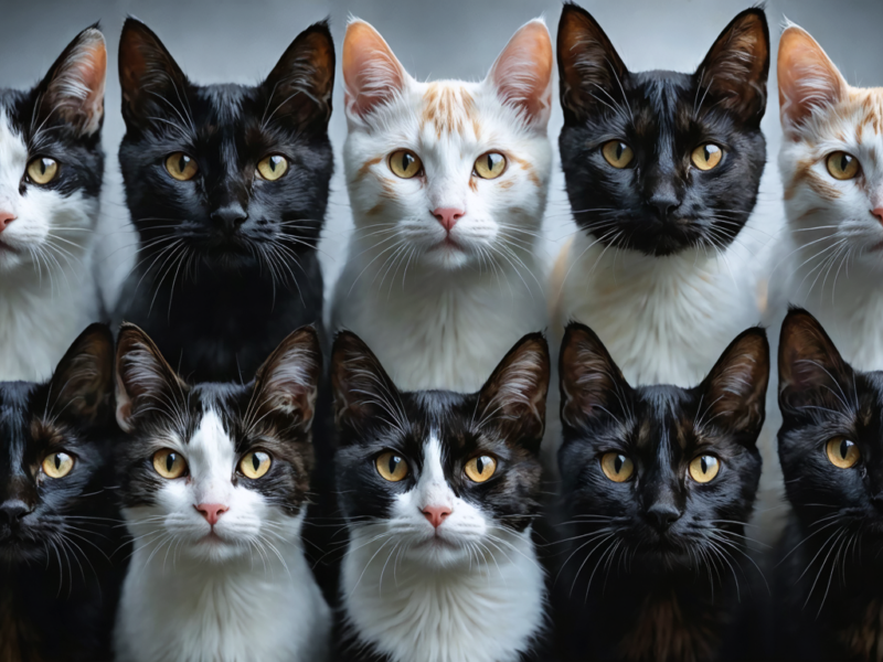 Chat noir et blanc : Portraits, traits distinctifs et races prisées